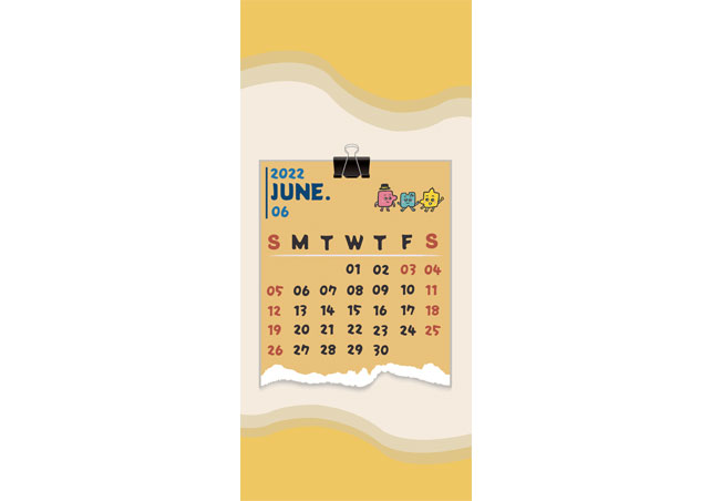  2022月曆桌布-6月(手機版)圖檔